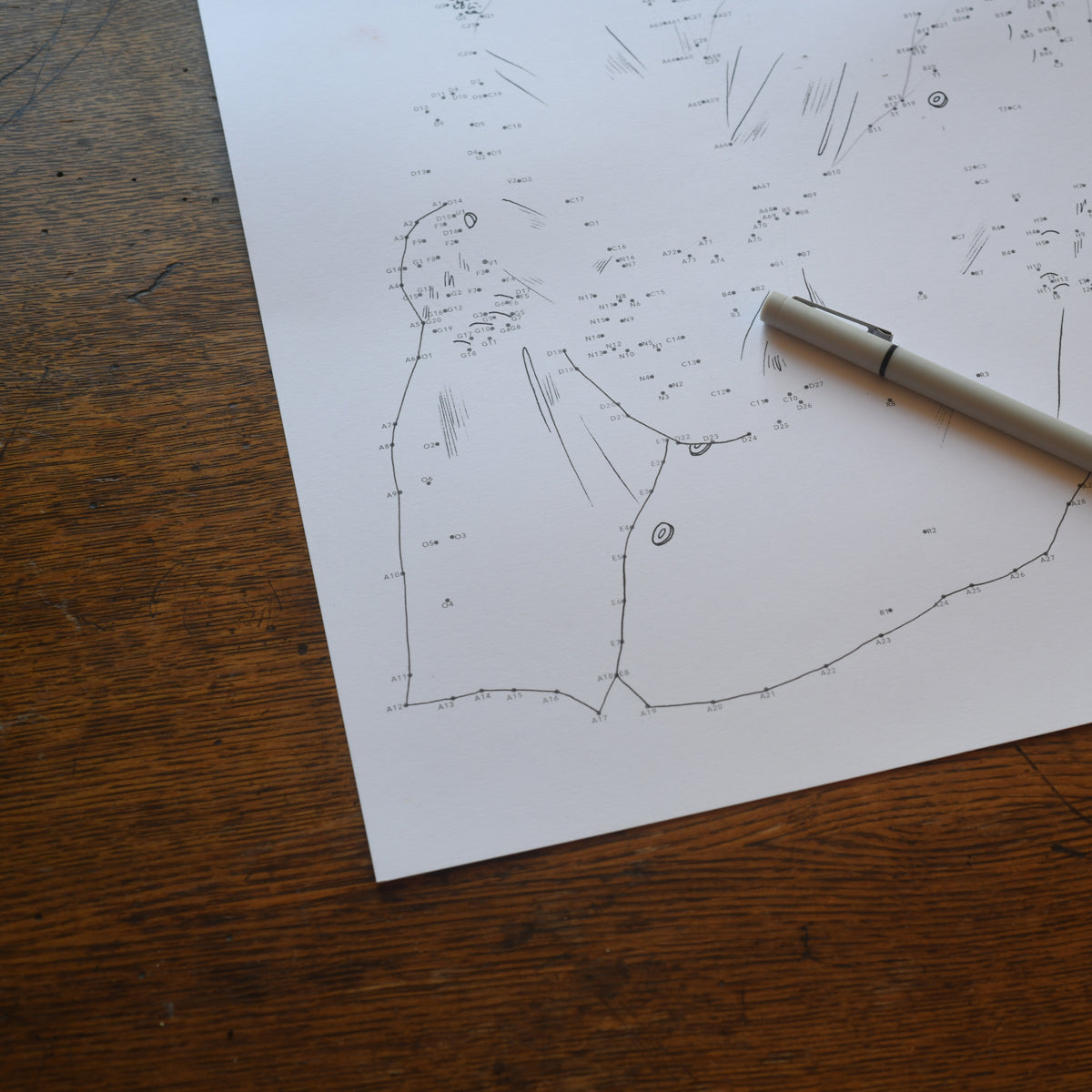 DOTS COLLECTIVE アートプリント Dots Tag Beanie Size : Free Color : Black・Light gray 6,600